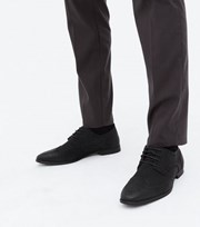 New Look Black Perforated Lace Up Brogues